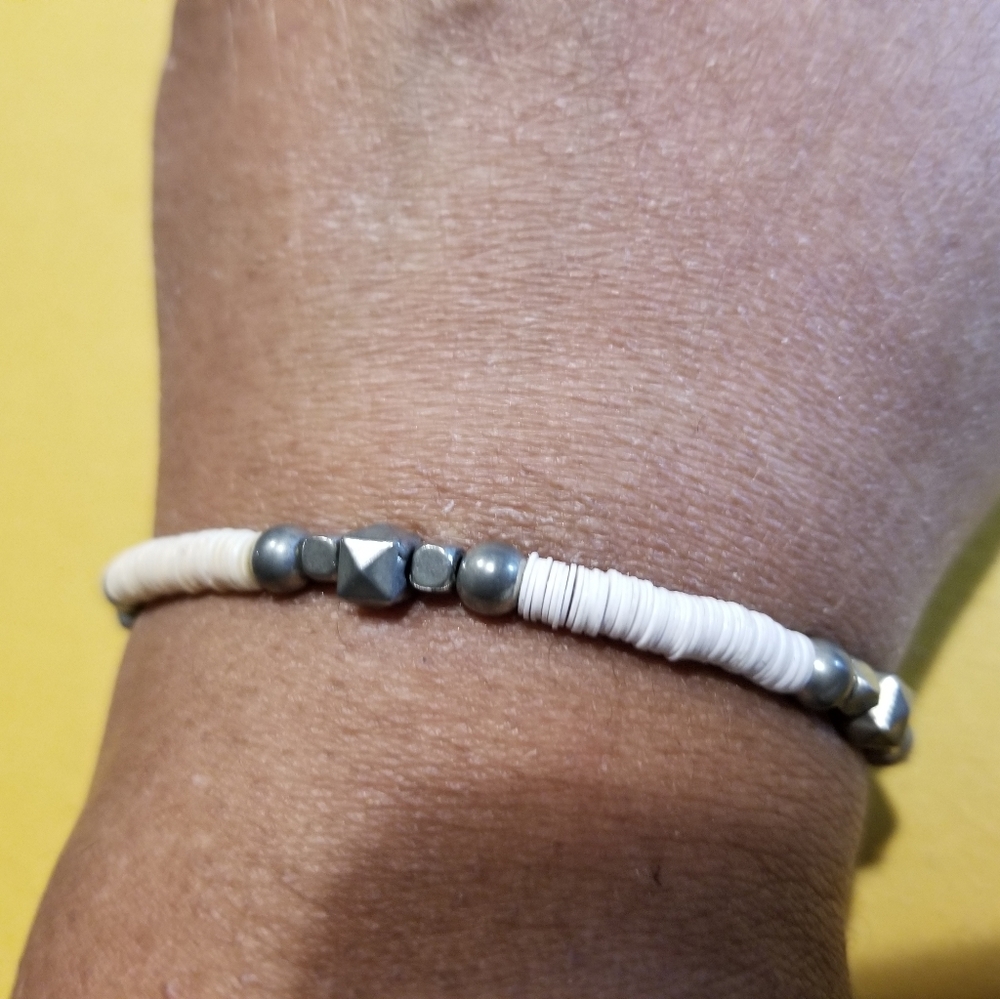 White Beaded Bracelet #2